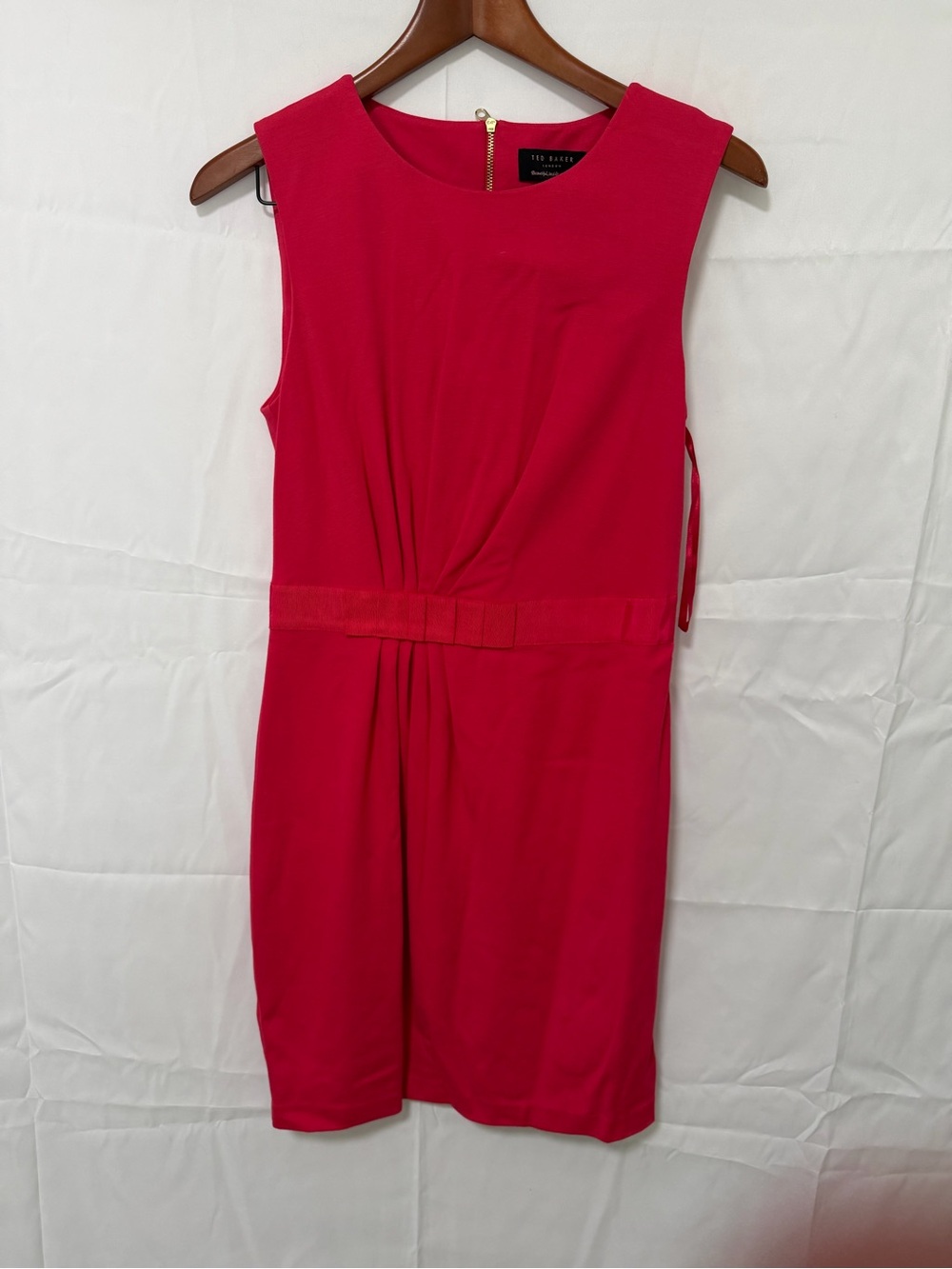 Ted Baker Hot Pink Sleeveless Sheath Dress
